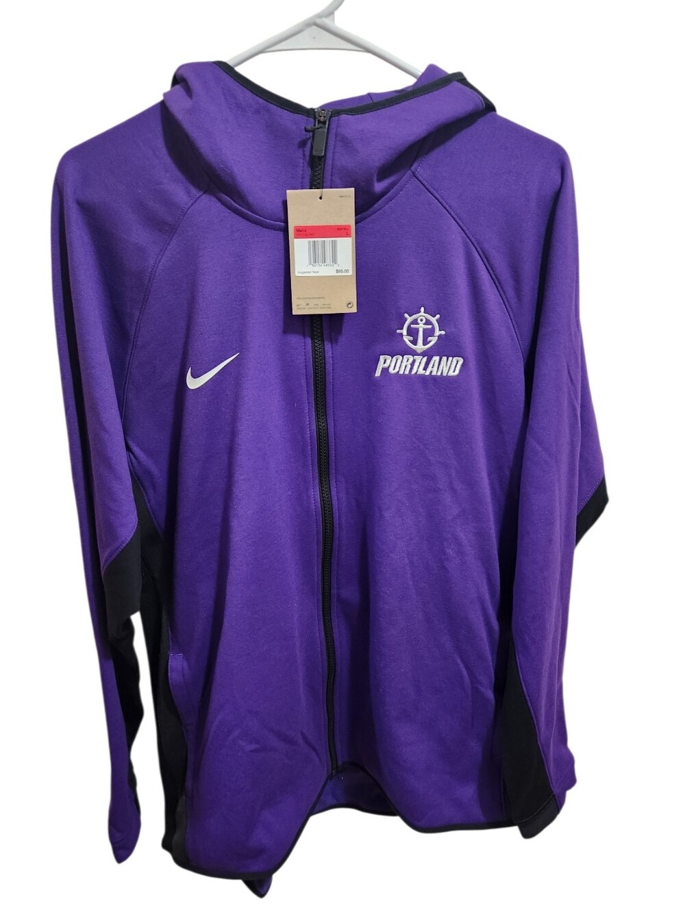Men's BNWT Nike Portland Stamped Showtime Full Zip Hoodie Size Large